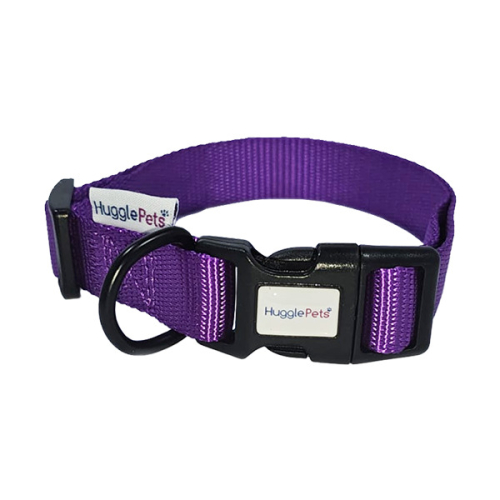 HugglePets (Large, Purple) HugglePets Adjustable Snappy Dog Collar