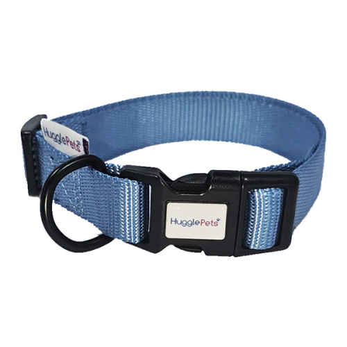 HugglePets (Medium, Blue) HugglePets Adjustable Snappy Dog Collar
