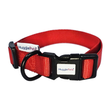 (Large, Red) HugglePets Adjustable Snappy Dog Collar