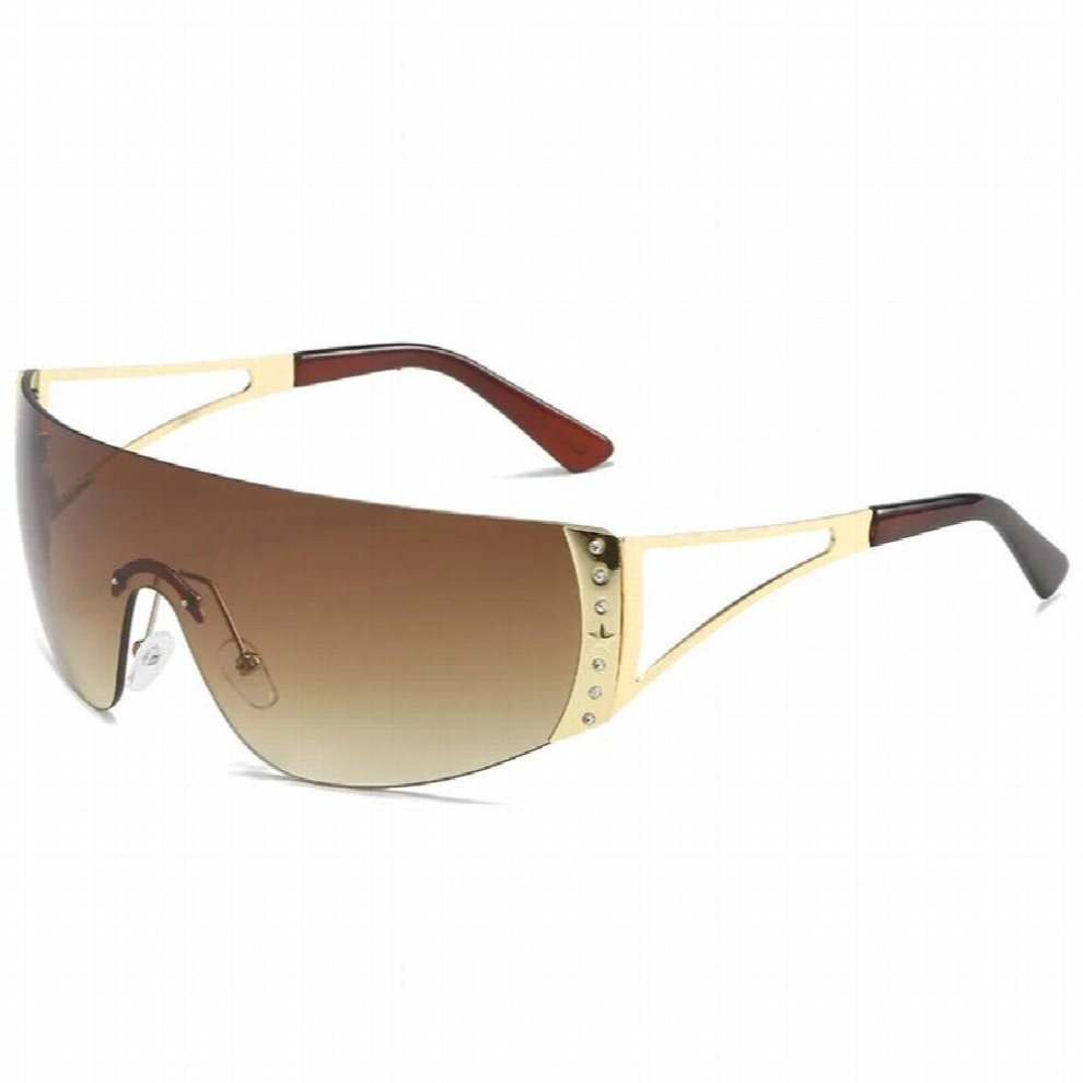 2000S Retro One Piece Sunglasses Women Men Oversized Wrap Around Sun Glasses Uv400 Ladies Eyewear Shades Multicoloured
