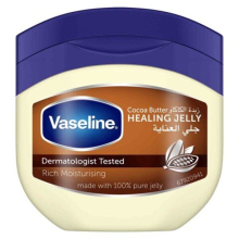 Vaseline 100% Pure Petroleum Jelly Moisturiser For All Skin Types Healing For Dry Skin With Cocoa Butter To Heal Dry And Damaged Skin 100ml