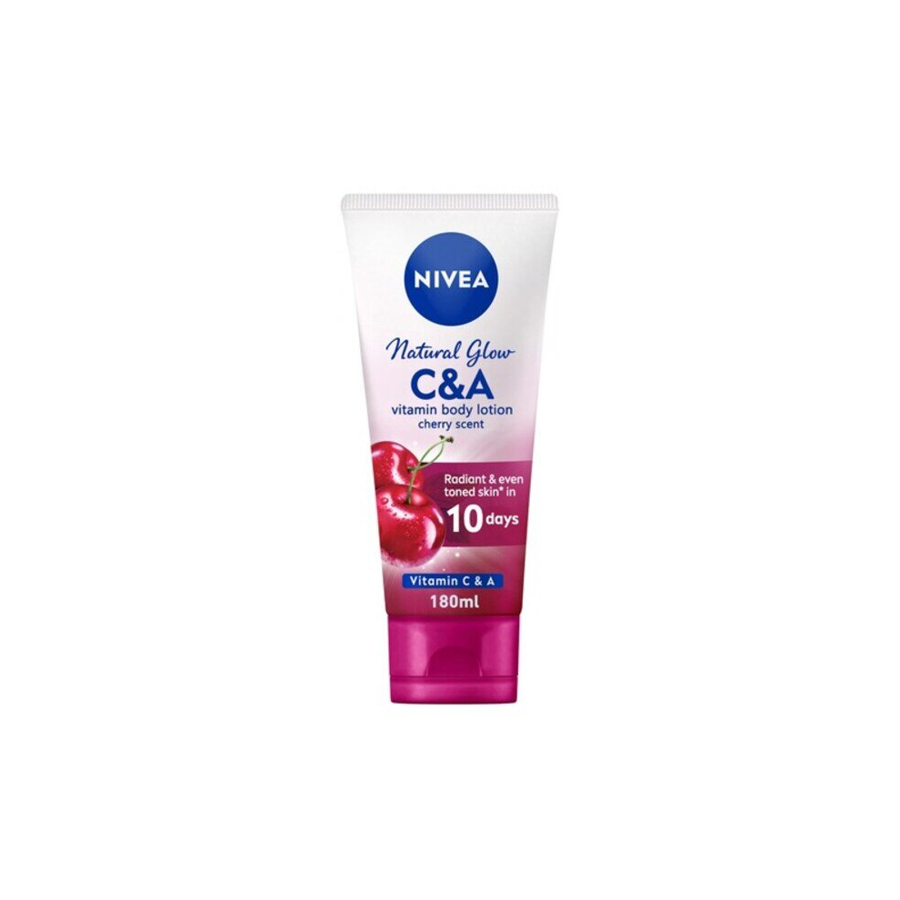 NIVEA Body Lotion Even Tone Radiant Skin Natural Glow Vitamin C & A Cherry Scent  For All Skin Types180ml