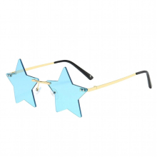 Funny Clouds Star Shaped Eyeglasses Irregular Shape Sunglasses Retro Rimless Shades Sun Glasses Steampunk Sunglasses