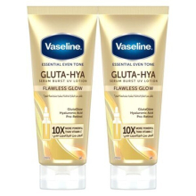 Vaseline Essential Even Tone Gluta-Hya Serum Burst UV Lotion Flawless Glow For All Skin Types 200ml Pack of 2