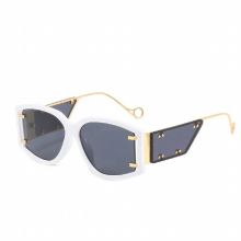 Model Girl Pink Leopard Eyewear Punk Ins Small Window Rivet Sunglasses Personality Square Sun Glasses 6766