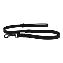 (Black) HugglePets Padded Nylon Dog Lead