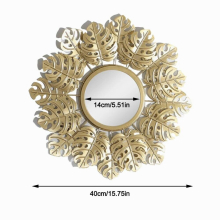 Hanging Wall Mirror Round Decorative Wall Mirror Embossed Wall Hanging Mirror for Living Room Bedroom Office for home Decor