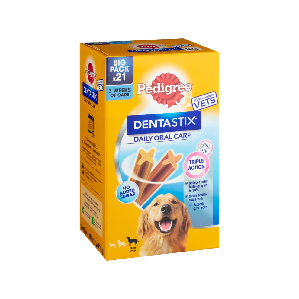 Pedigree Dentastix Give your dog a tasty treat & healthy21pk-Large Dog