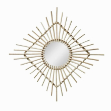 Natural Rattan Decorative Wall Mirror Natural Wall Decoration Eye Art Decor Pendant For Apartment Living Room Bedroom