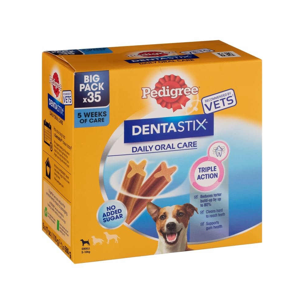 Pedigree Dentastix uses triple action cleaning 35pk - Small Dog