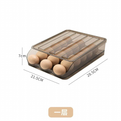 Automatic Slide Eggs Storage Box Refrigerator Organizer Eggs Holder Container Fridge Organizer Kitchen Storage Organizers