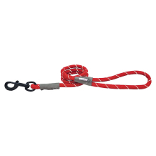 (Red, 107 x 1.0cm) HugglePets Reflective Rope Dog Lead