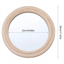 Unique Straw Rope Decorative Mirror Woven Straw Mirror Moroccan Wood Beads Hanging Makeup Mirrors Wall Ornaments Home Decor