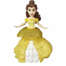 Disney Princess Royal Clips Belle Small Fashion Doll - Yellow, 8.5cm, Mix & Match Accessories, Ages 3+, Code E6512