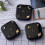 Lens Container Box Moon Star Space Pattern Square Travel Case with Mirror Storage Boxes Bins Home Storage Organization 7