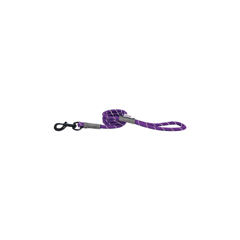 (Purple, 107 x 1.2cm) HugglePets Reflective Rope Dog Lead