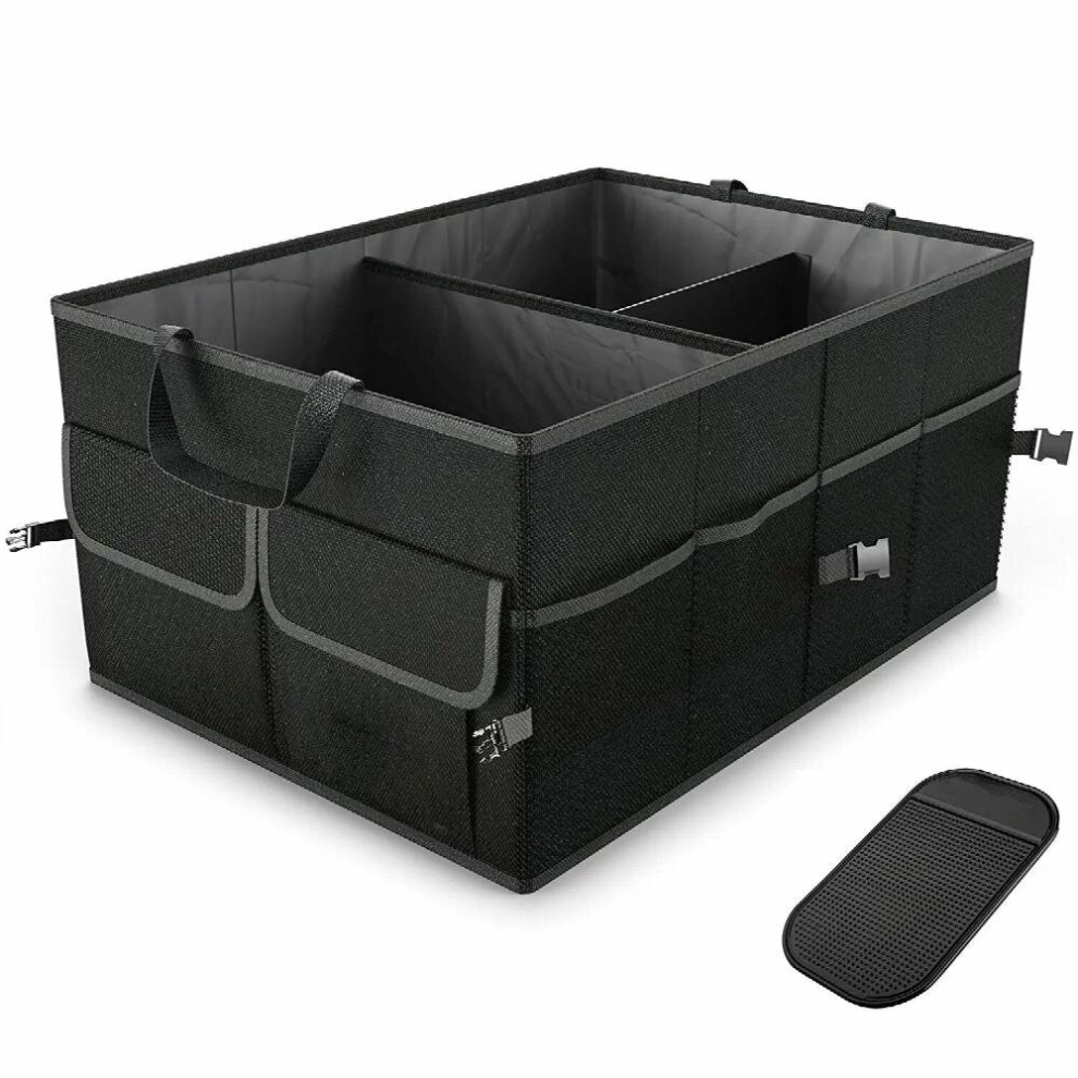 Car Storage Collapse Bin Bag Eco-Friendly Strong Collapsible Cargo Storage Box Sundries Organizer For Auto Suv Trunk Box Black 885666799228