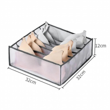 Foldable Underwear Drawer Organizers Dividers for sock Closet Dresser Clothes Storage Organizer Box 6 grids bra drawer organizer