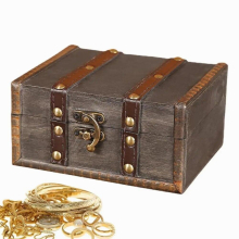 Retro Storage Chest Trunk Pirate Treasure Case For Home Office Room Wedding Vintage Wooden Storage And Decorative Box