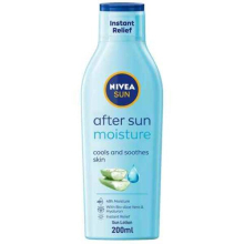 NIVEA SUN After Sun Hydrating And Moisturising Lotion Instant Relief Aloe Vera & Avocado Oil For All Skin Types200m
