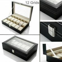 10 Grids PU Leather Watch Boxes Organizer Storage Case Display Jewelry Box Watch Box Box Watch