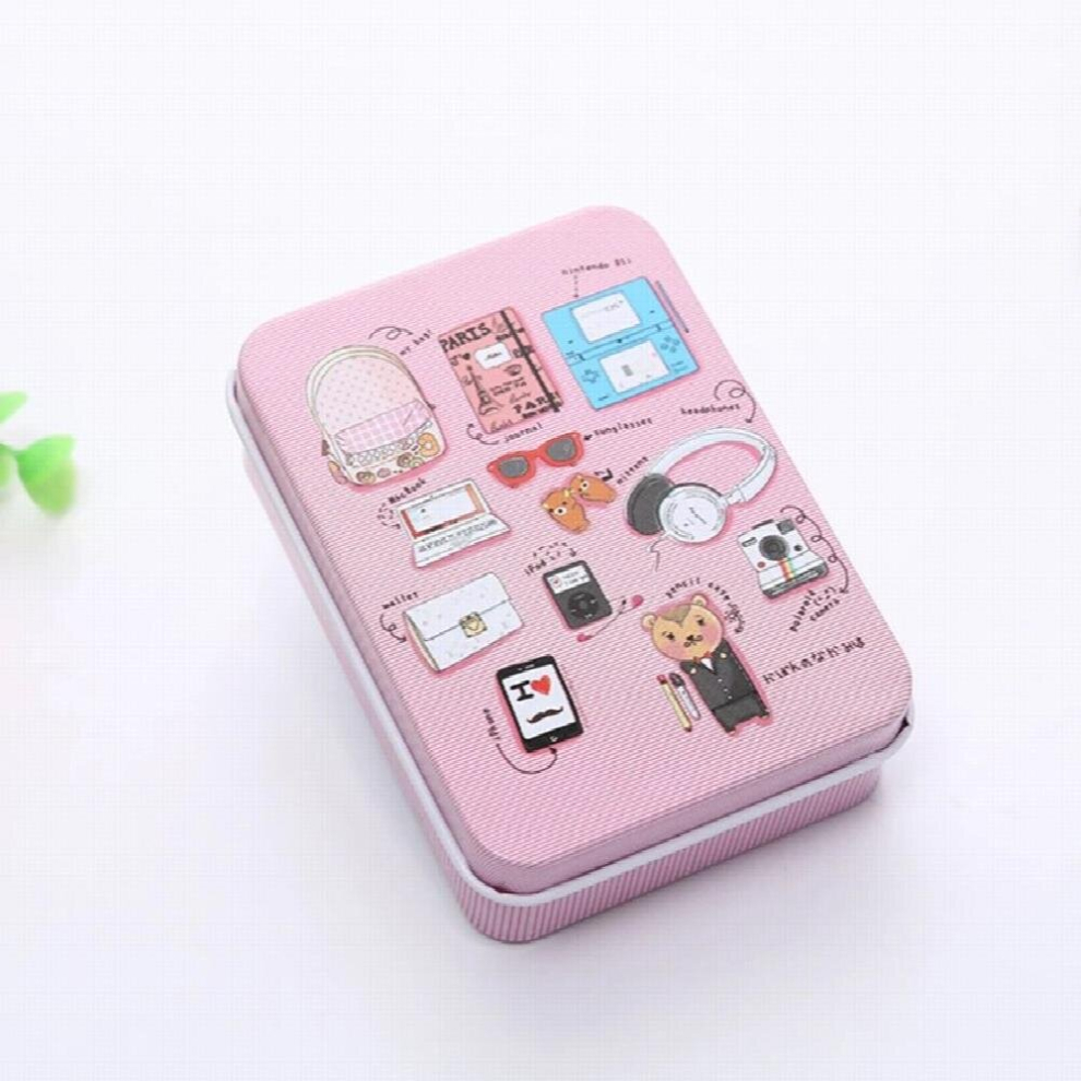 Mini Tin Box Metal Empty Tins With Lid Portable Rectangular Small Storage Container Candy Pill Cases For Home Organizer 10Styles
