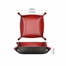 Storage Tray Boxes PU Leather Removable Concealed Buckle Household Sundries Organizer