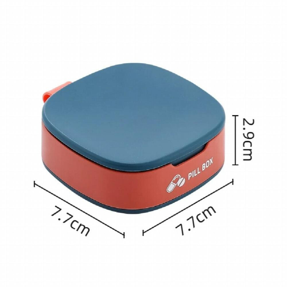 Black Portable Silicone Dispensing Compartment Storage Box Medicine Pill Dispenser