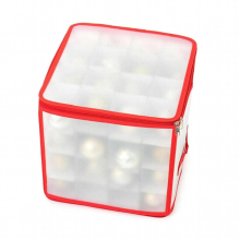 Christmas Ornament Storage Box Clear with Handle Preserve Dividers for Christmas