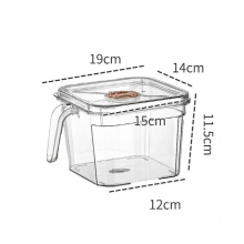 Transparent Refrigerator Storage Box With Handle Refrigeration Box Large Capacity Refrigerator Storage Box Sealed