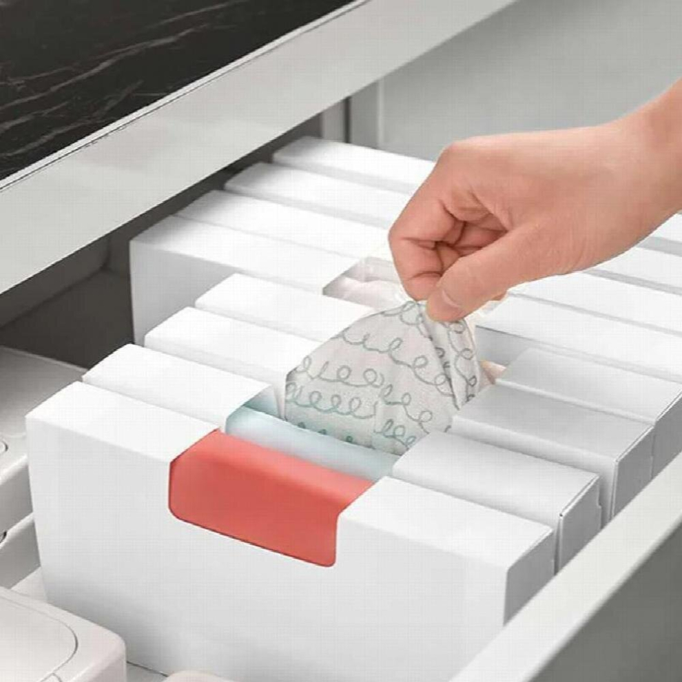 Multicoloured Garbag Bag Storage Box Wall Mounted Garbage Bags Holder For Kitchen Trash Bags Bedroom Drawer Organizer Garbage Bag Dispenser