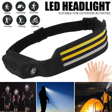 Led Head Torch Rechargeable LED Headlight Running Head Torch with Motion Sensor Waterproof Lightweight Headlight Flashlight