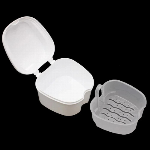 Bathroom Organizer Denture Box Dental False Teeth Storage Box Hanging Net Container Cleaning Teeth Cases Artificial Tooth Boxes 2