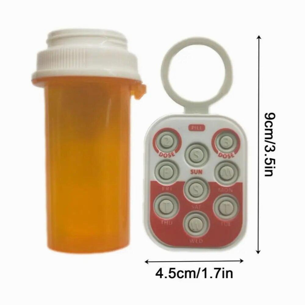 Red Pill Tracker Reusable Medication Dose Organizer For Health Medication Tracker & Pill Reminder Perfect For The Elderly