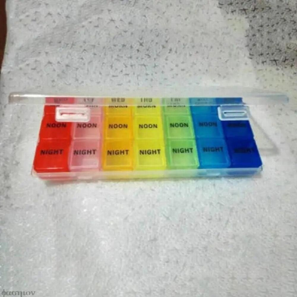 Multicoloured Pill Storage Box 7 Days 21 Grids Pills Box Case Medicine Dispenser Organizer Splitters Pill Storage Organizer Weekly Pill Box
