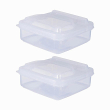 2Pcs Kitchen Cheese Storage Container with Lid and Cheese Board Server Crisper Transparent Plastic Storage Container