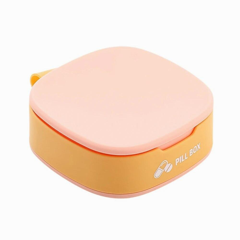 Multicoloured 1Pc Portable Pill Box Tablet Pillbox Dispenser Silicone Mini Dispensing Compartment Storage Box Medical Organizer Case