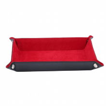 Rolling Folding Rectangle Hexagon Dice Game Storage Tray Holder Double Sided Thick PU Leather&Velvet Dice Mat Office Supplies