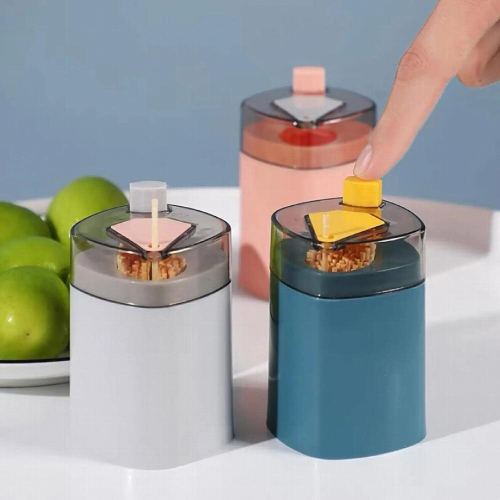 Toothpick Holder Toothpick Box Creative Press Automatic Sign-out Household Light Portable Creative Toothpick Dustproof 1