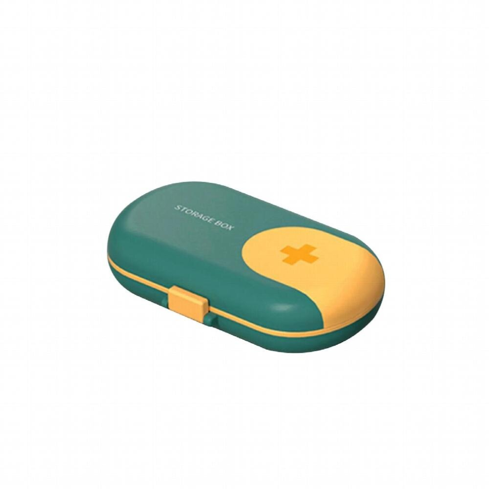 Medicine Dispensing Box with Slicing Knife, Strong Sealing Bright Travel Container