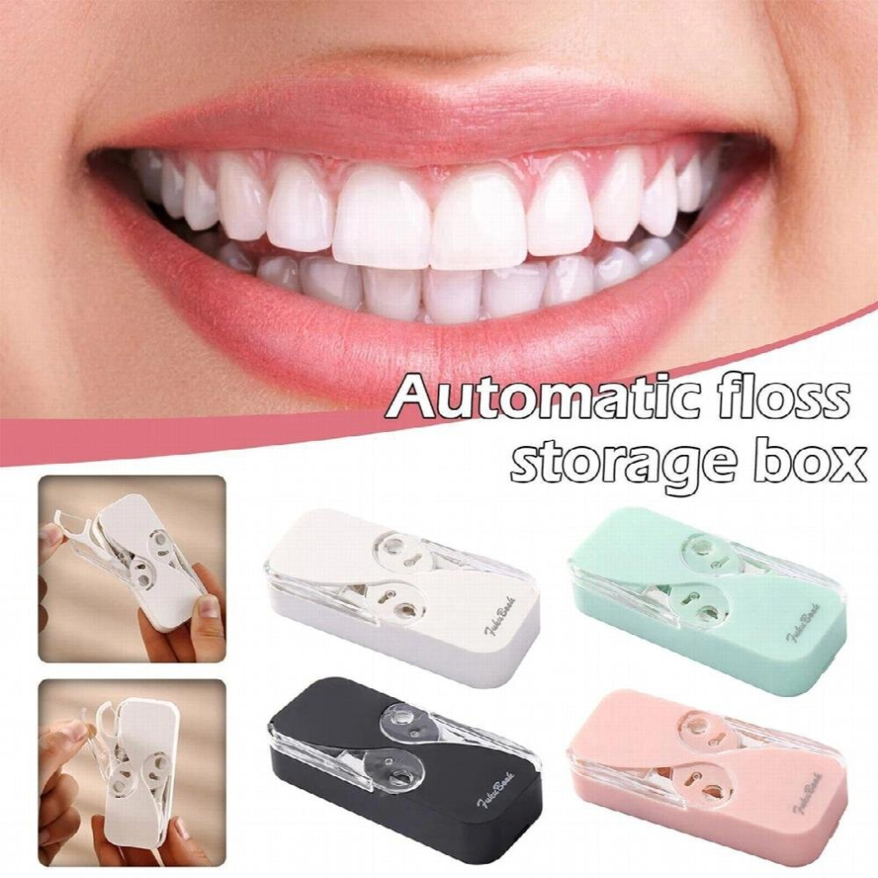 Multicoloured Portable Floss Dispenser With 12 Flosses Pop-Up Automatic Dental Floss Case Reusable Travel Floss Case Dispenser Refillable