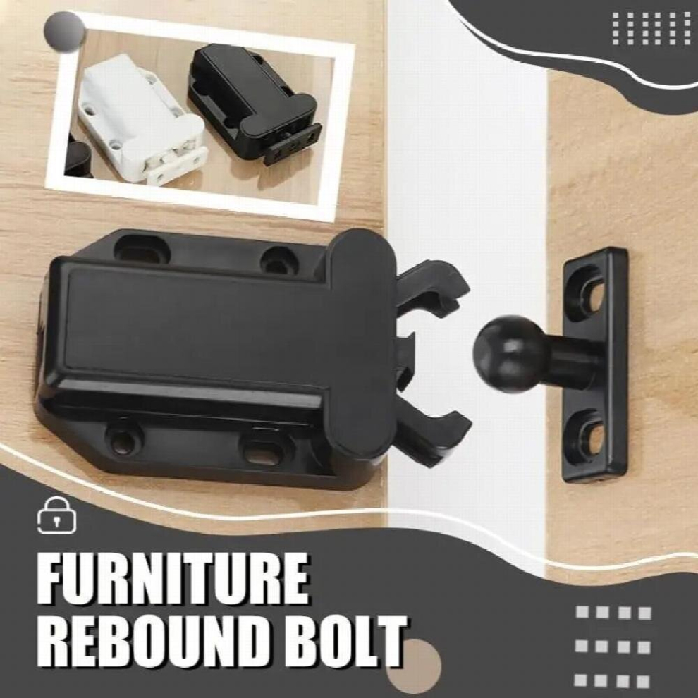 Rebound Bolt For Wardrobe Hardware Furniture Fittings Door Stop Closer Buffer Magnet Cabinet Catches With Screws 885666807855
