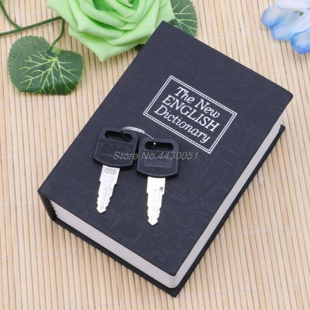 Mini Home Security Dictionary Book Safe Cash Jewelry Storage Key Lock Box 885666807671