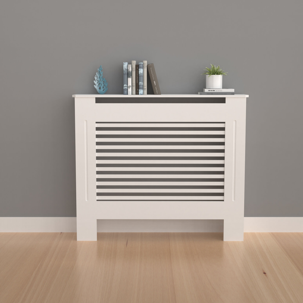 (S) 91cm High Radiator Cover Heating Cabinet White