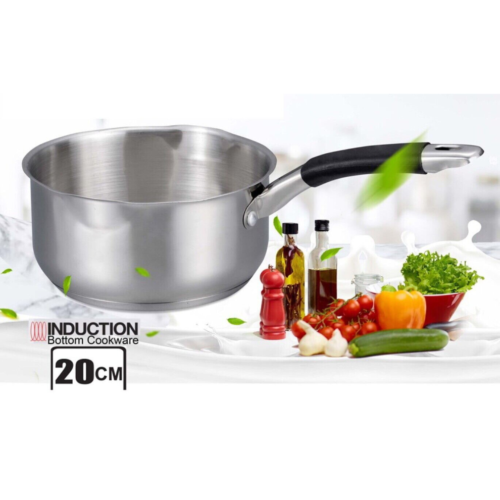 Supreme (20Cm) Induction Milk Pan Stainless Steel 2 Double