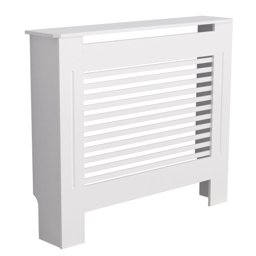 (S) 91cm High Radiator Cover Heating Cabinet White 1