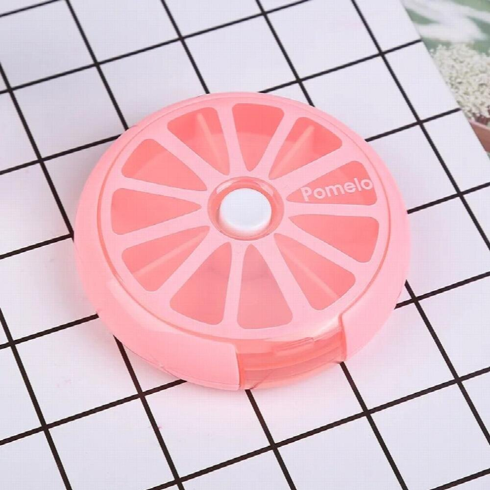 1PC Weekly Rotating Pill Box Travel Pill Case Splitter Pill Organizer Medicine Box 7 Lattices Pill Container Medicine Dispenser