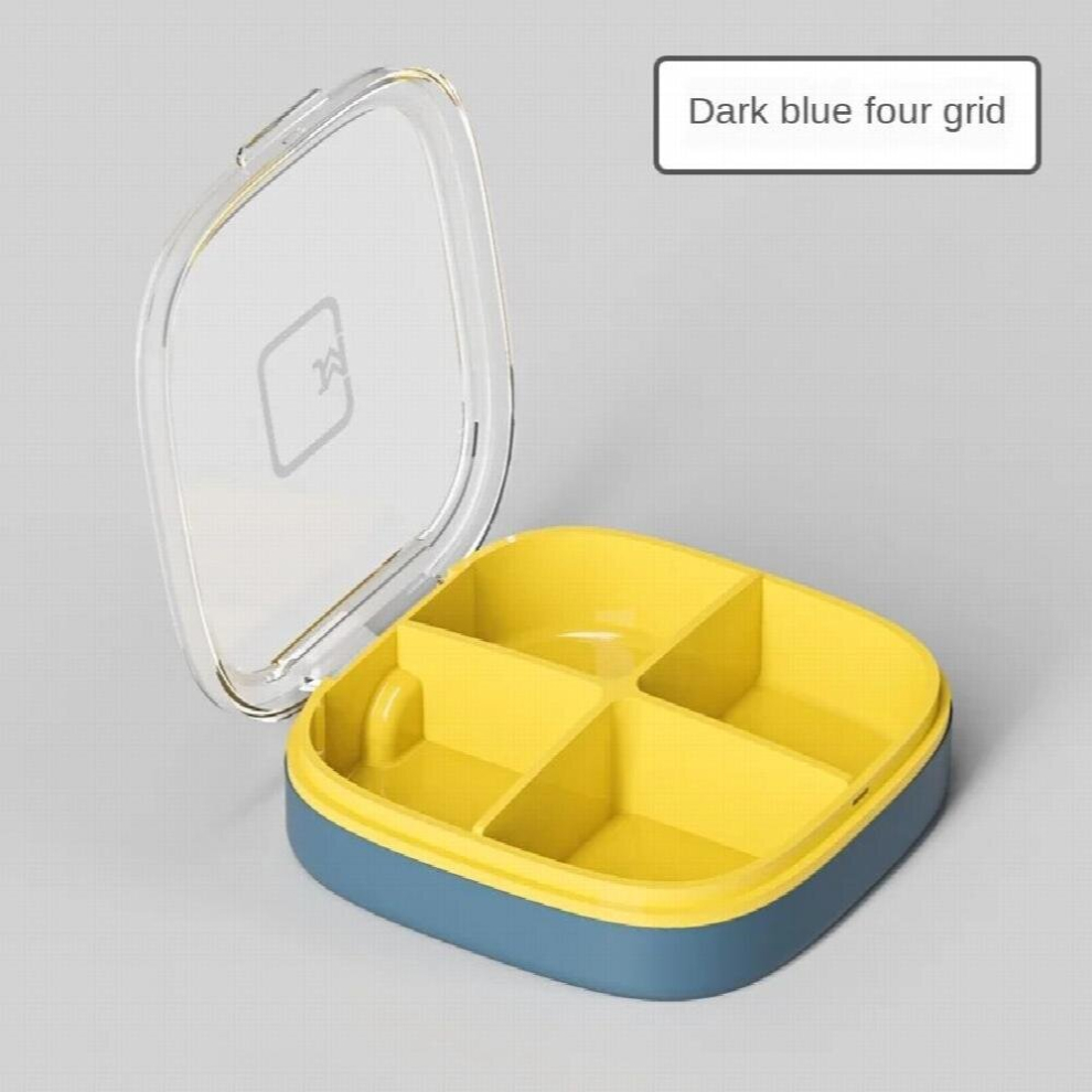 Multicoloured 4/6 Grid Pill Case Storage Box Diabetic Pill Box Compartment Weekly Medicine Tablet Dispenser Splitters 7-Day Pill Organizer