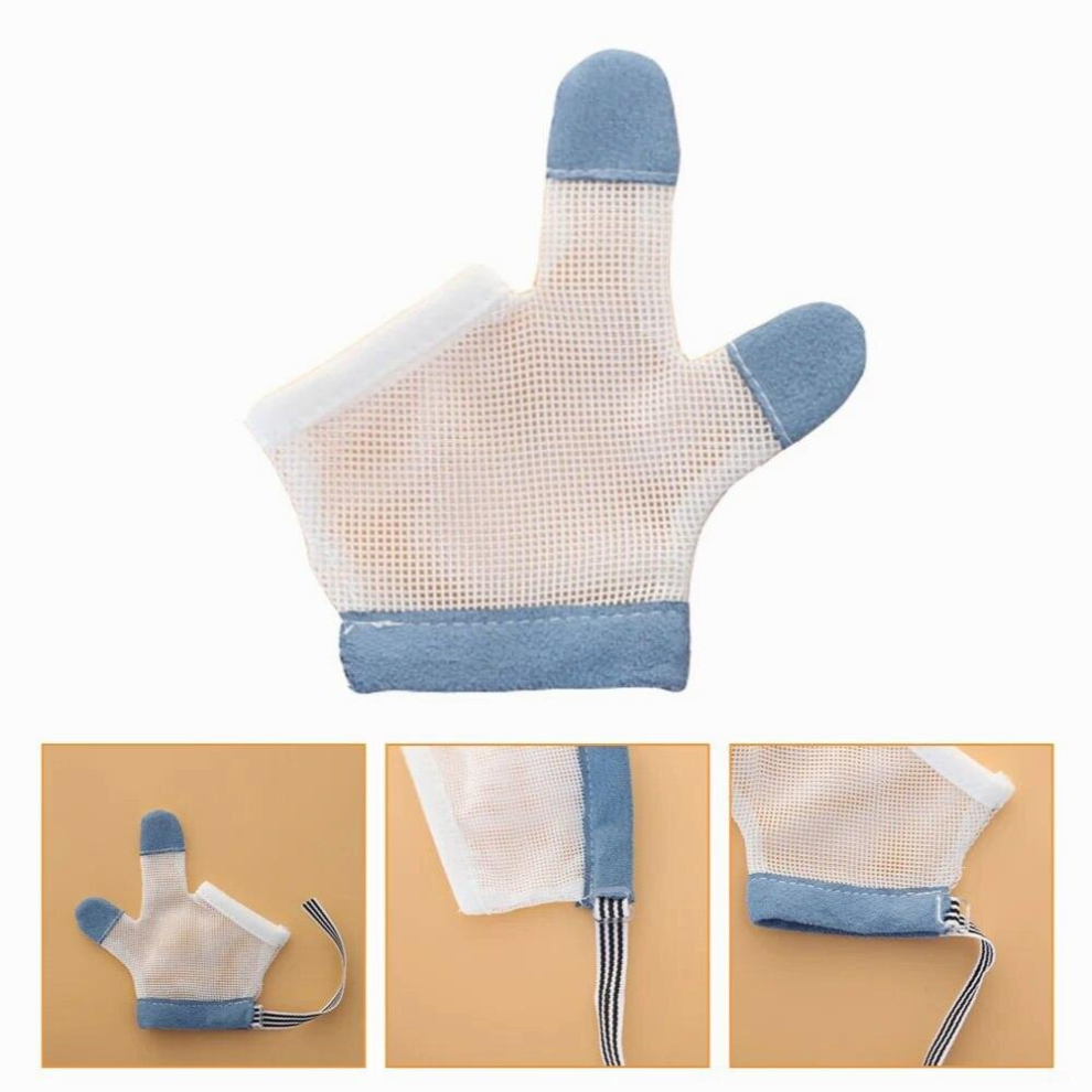 Sucking Gloves Thumb Baby Finger Stop Guard Teethingkids Anti Mittens Soothing Toys Half Infant Glove Nylon Newborn Mitten Multicoloured
