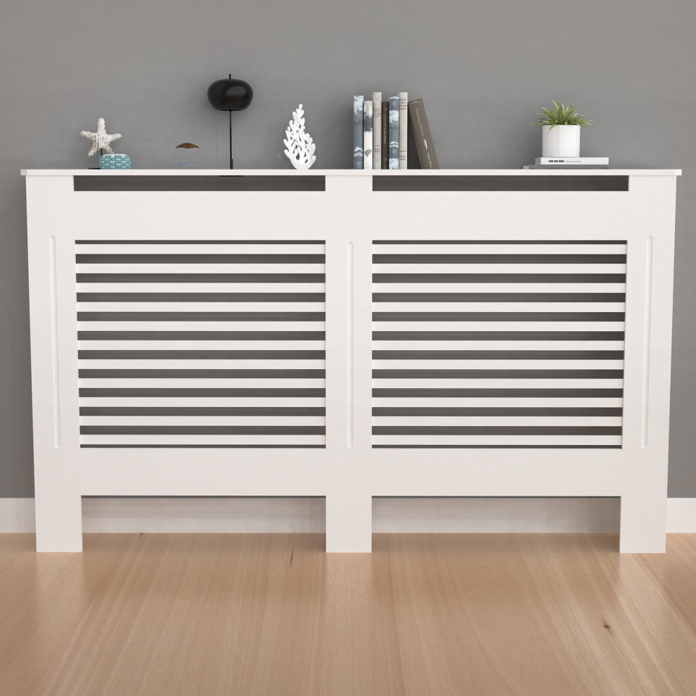 (L) 91cm High Radiator Cover Heating Cabinet White